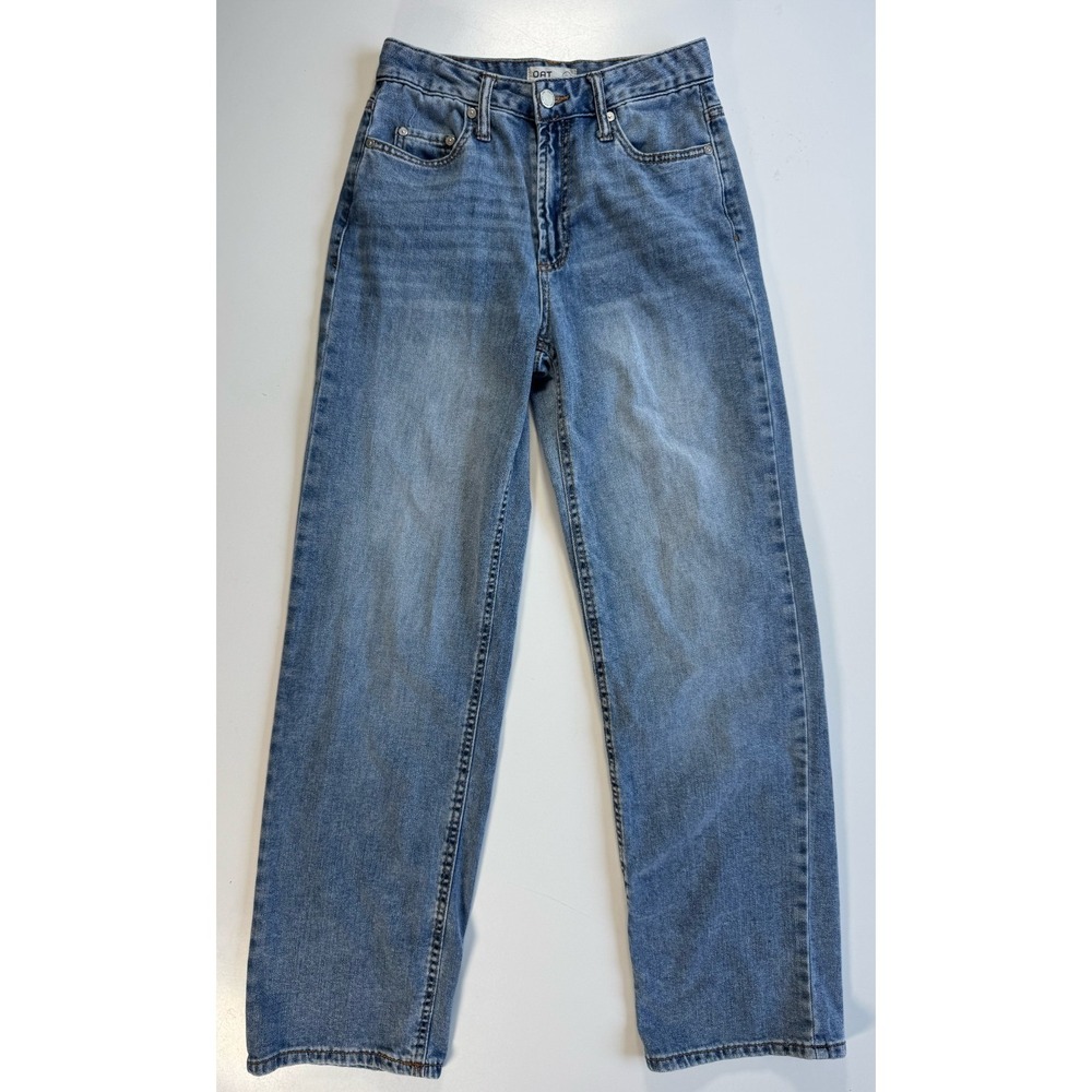 OAT New York High-Rise Straight Leg Jeans Womens 2/26 (24x30) Blue Light Wash